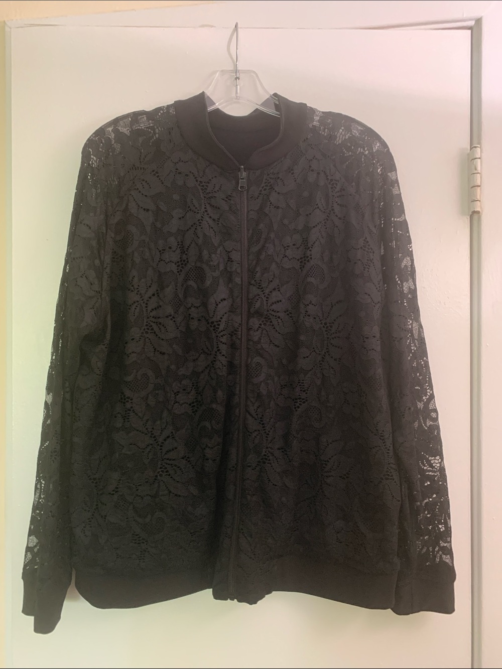 SYMPLI size 10 bomber reversible lace women’s bomber jacket pockets travel